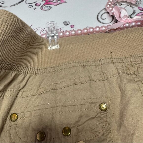 inc cargo pants capri tan brown beige straps adjustable cinch length joggers - Picture 6 of 7